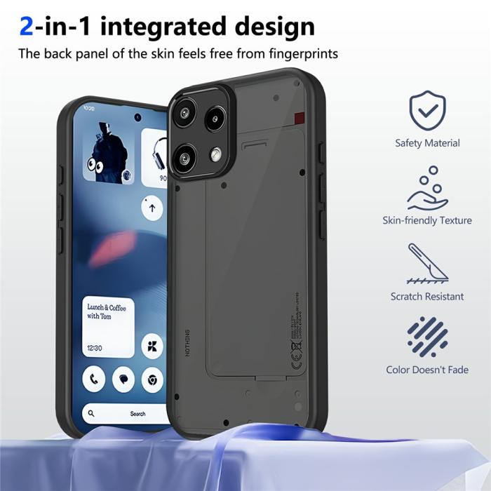 Bild 3, Nothing Phone 3a Lite Skal Hybrid Transparent / Svart
