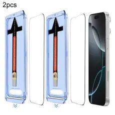 iPhone 16 Pro Max 2-PACK Sk&auml;rmskydd Helt&auml;ckande H&auml;rdat Glas