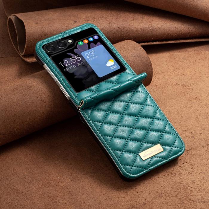 Bild 6, Samsung Galaxy Z Flip 5 Skal Diamond Textur Grön