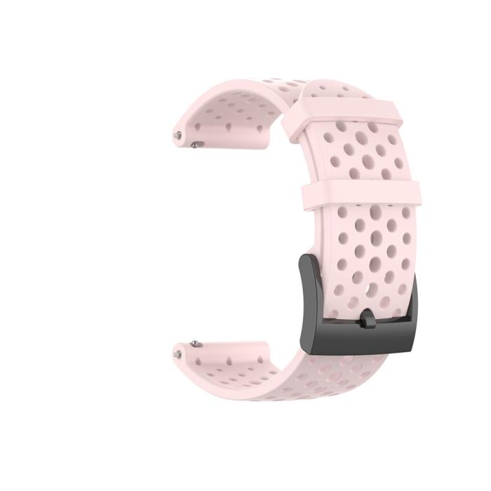 Bild 1, Ihåligt Silikon Armband Suunto (24mm) Ljus Rosa