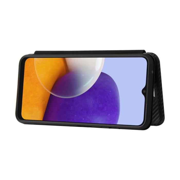 Bild 3, Samsung Galaxy A22 5G - Kolfiber Textur Fodral - Svart