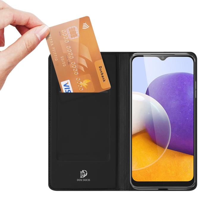 Bild 4, Samsung Galaxy A22 5G - DUX DUCIS Skin Pro Fodral - Svart