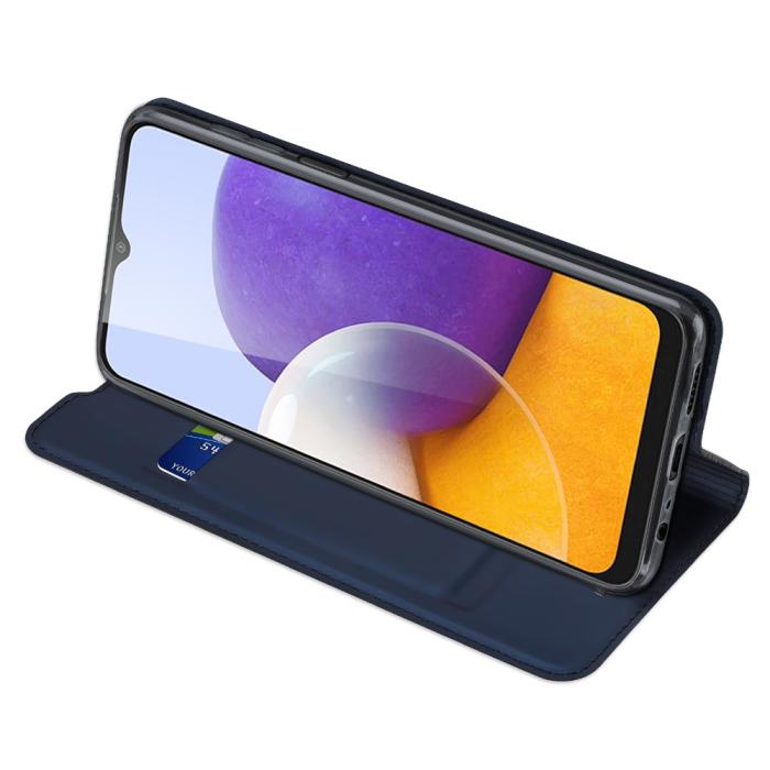 Bild 3, Samsung Galaxy A22 5G - DUX DUCIS Skin Pro Fodral - Blå