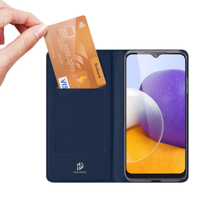 Bild 4, Samsung Galaxy A22 5G - DUX DUCIS Skin Pro Fodral - Blå
