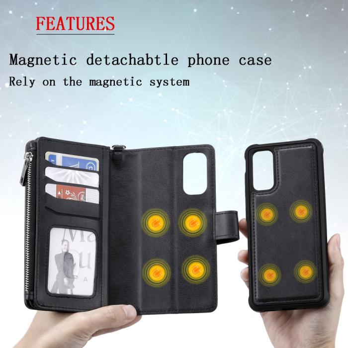 Bild 4, Samsung S20 - 2in1 Magnet Skal / Plånboksfodral - Svart