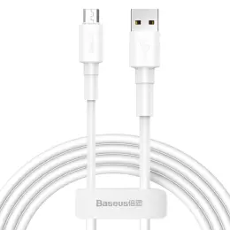 BASEUS USB till Micro-USB kabel, 1m, 2.4A - Vit