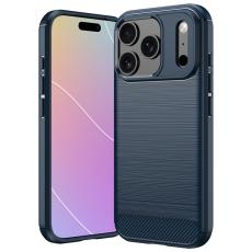 iPhone 18 Pro Max/17 Pro Max Skal Kolfiber Textur M&ouml;rk Bl&aring;