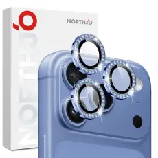 NORTHJO iPhone 18 Pro/18 Pro Max Linsskydd Strass Bl&aring;