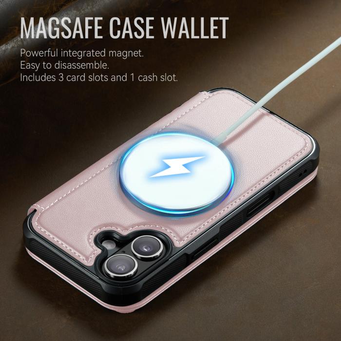 Bild 3, CASEME iPhone 17 Skal RFID Plånbok Roséguld