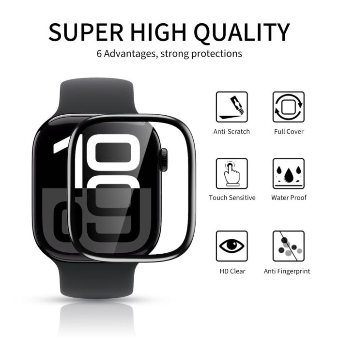 Bild 3, HOFI Apple Watch 40 mm Skärmskydd Hybrid Glas
