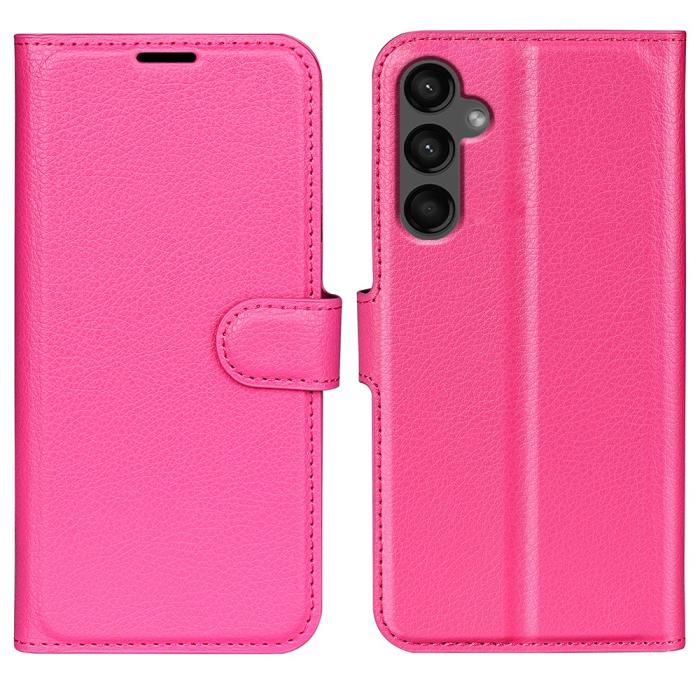 Bild 1, Samsung Galaxy A15 5G Fodral Litchi Läder Rosa