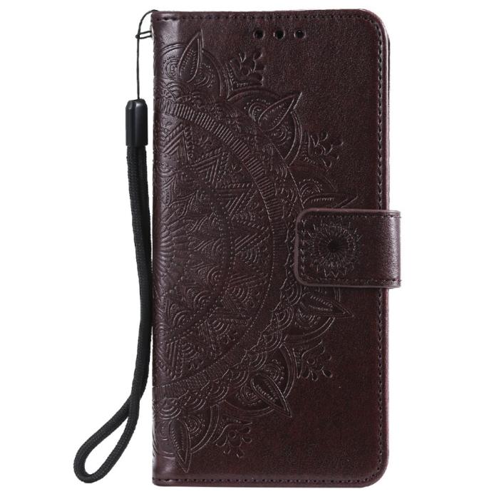 Bild 2, Samsung Galaxy A03s Fodral Mandala Läder Brun
