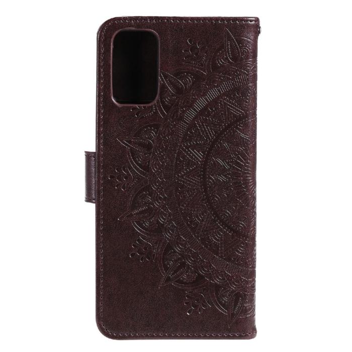 Bild 5, Samsung Galaxy A03s Fodral Mandala Läder Brun