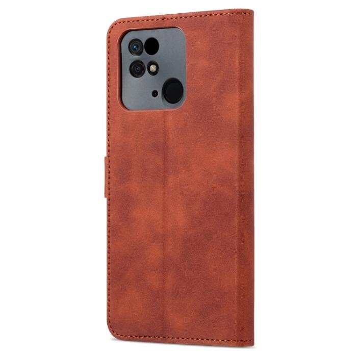 Bild 3, AZNS Xiaomi Redmi 10C Fodral Läder Brun