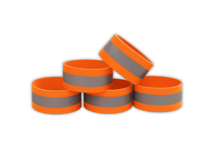 Bild 1, Reflexarmband Orange - 5-Pack