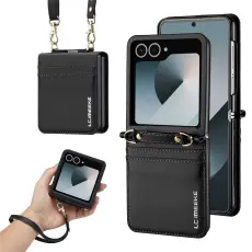 LC.IMEEKE Galaxy Z Flip 8 Skal med Kortfack & Axelrem