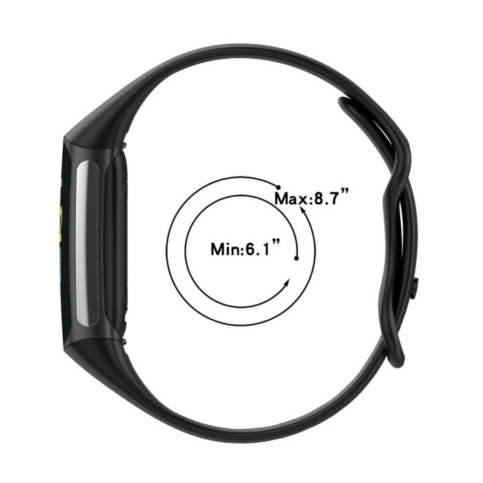 Bild 6, Fitbit Charge 6 / 5 Armband TPU (L) Mörk Blå