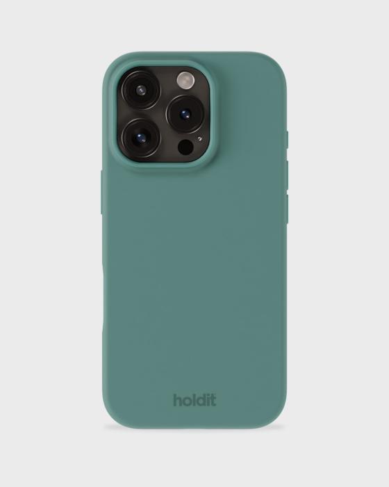 Bild 1, holdit iPhone 16 Pro Mobilskal Silikon Moss Green