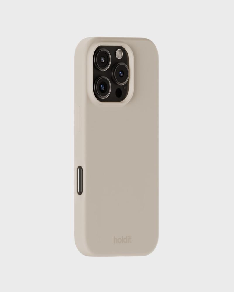 holdit iPhone 16 Pro Mobilskal Silikon Ljus Beige