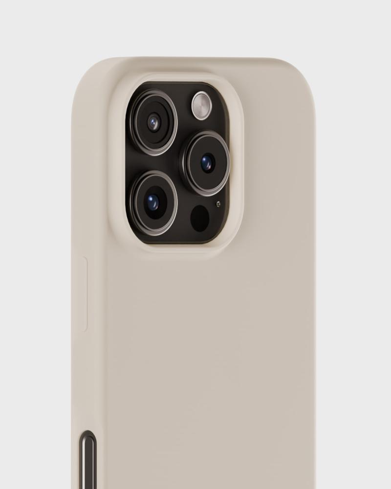 holdit iPhone 16 Pro Mobilskal Silikon Ljus Beige