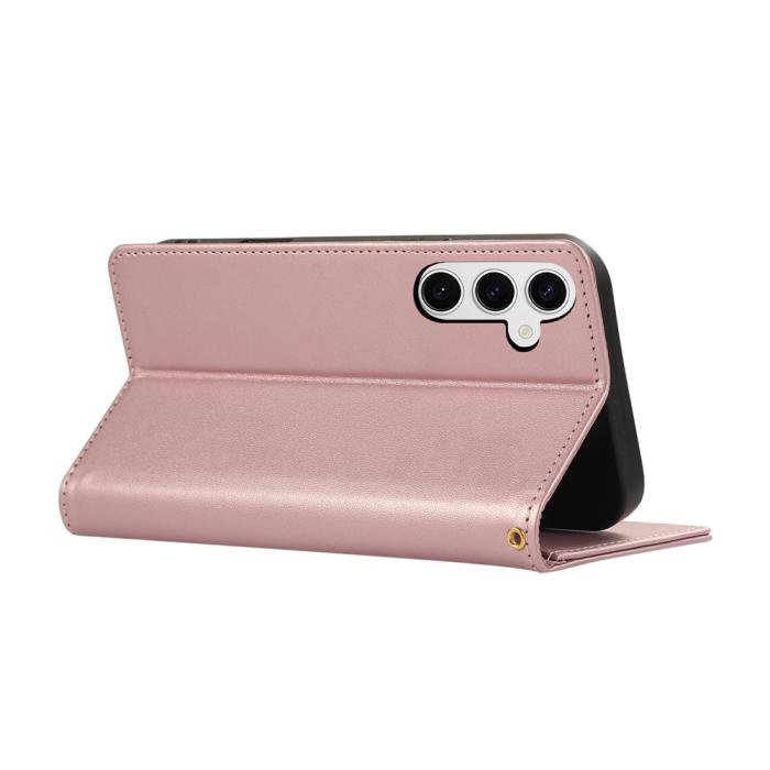 Bild 4, Samsung Galaxy A57 5G Fodral RFID Rhombus Läder Roséguld