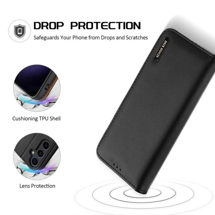 Bild 5, DUX DUCIS Galaxy S24 Plus Fodral RFID Hivo Äkta Läder Svart