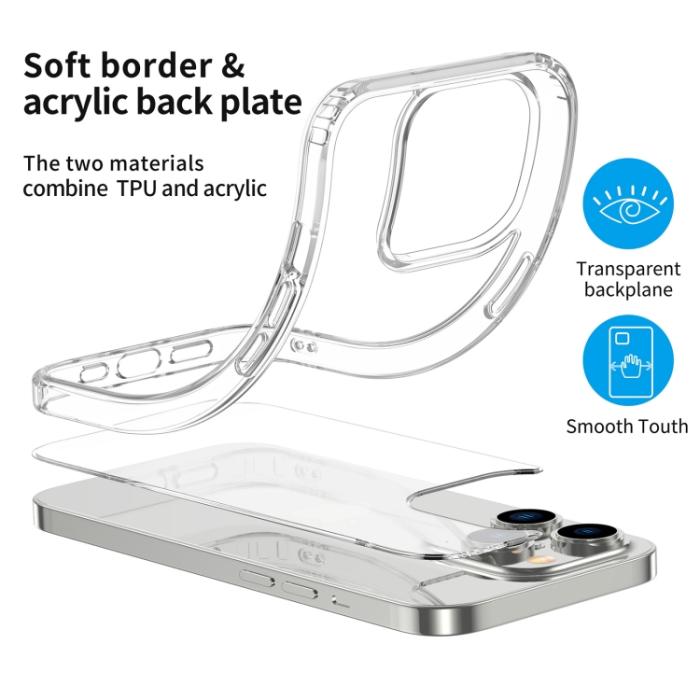 Bild 4, iPhone 14 Pro Skal Shockproof Akryl/TPU Transparent