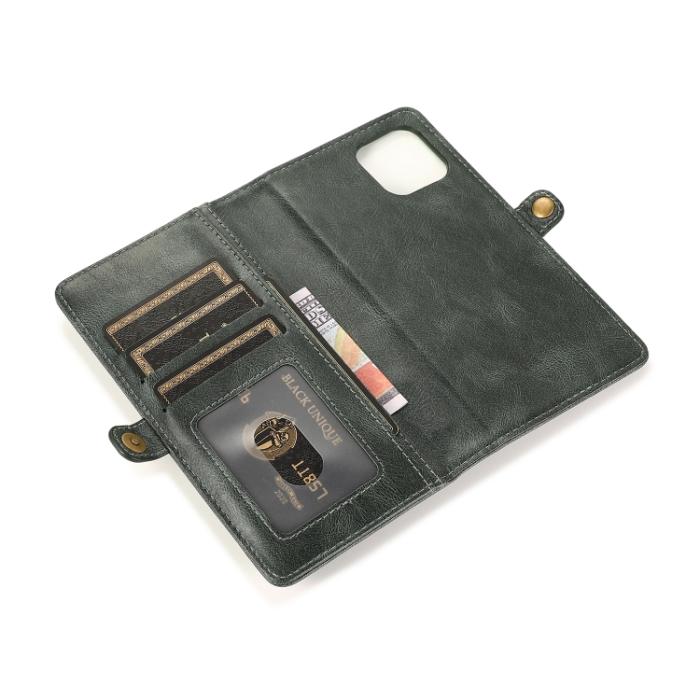 Bild 6, iPhone 14 2in1 Flerfack Magnet Fodral / Skal Grön