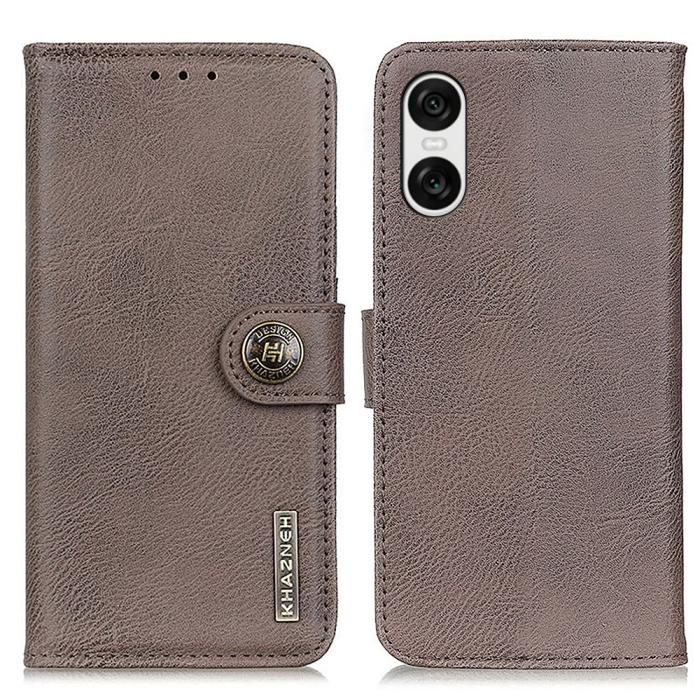 Bild 1, KHAZNEH Sony Xperia 10 VI Läder Fodral Khaki