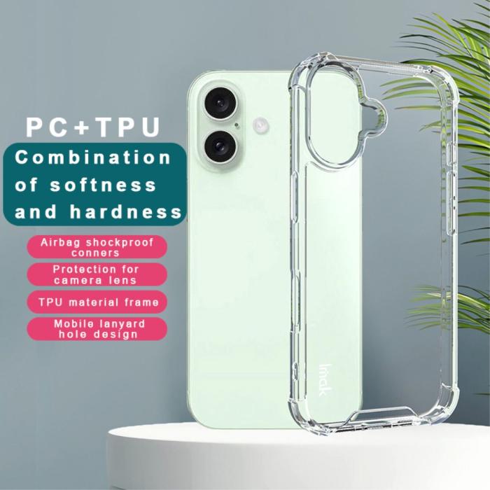 Bild 2, IMAK iPhone 16 Skal TPU Transparent