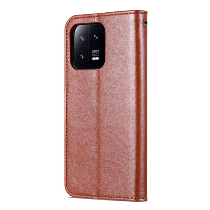 Bild 3, AZNS Xiaomi 13 Pro 5G Fodral Läder Brun