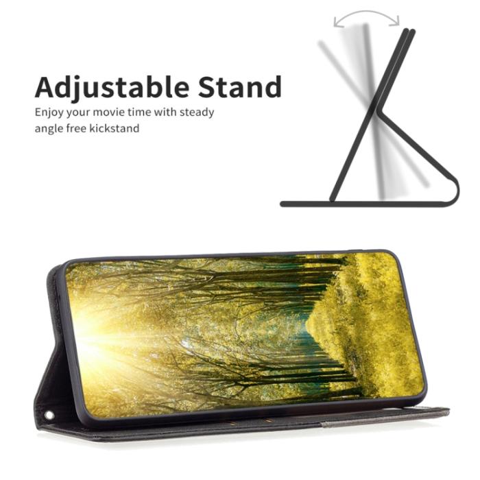Bild 5, Xiaomi 13 Lite 5G Fodral Geometriskt Flip Läder Svart