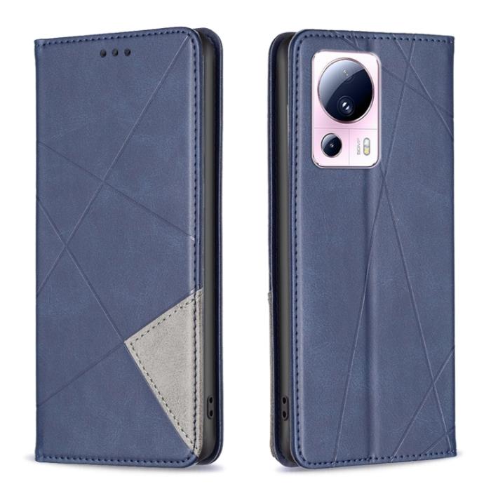 Bild 1, Xiaomi 13 Lite 5G Fodral Geometriskt Flip Läder Blå