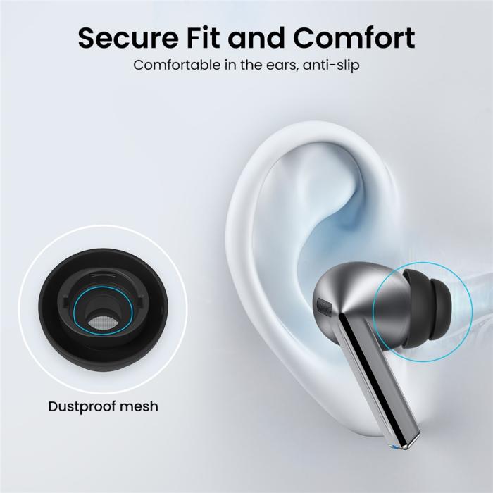Bild 3, AHASTYLE 3-PACK Öronpluggar För Galaxy Buds 3 Pro Svart