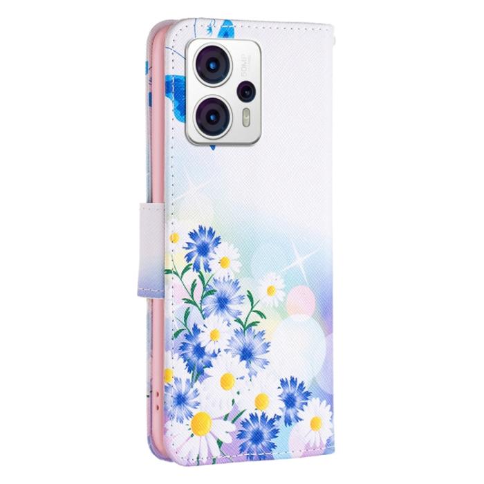 Bild 3, Motorola Moto G13 / G23 / G53 5G Fodral Med Tryck Fjäril/Blommor