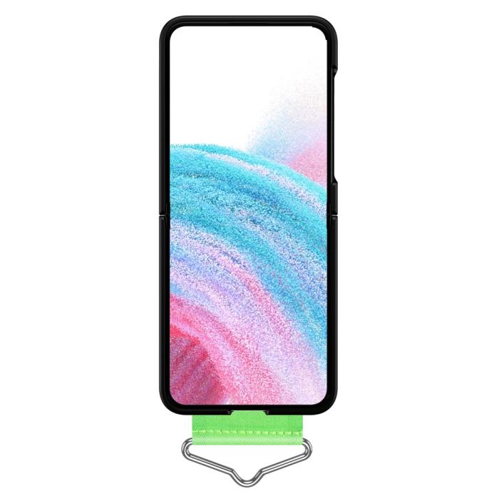 Bild 3, Samsung Galaxy Z Flip 5 Skal Bälte Svart/Grön