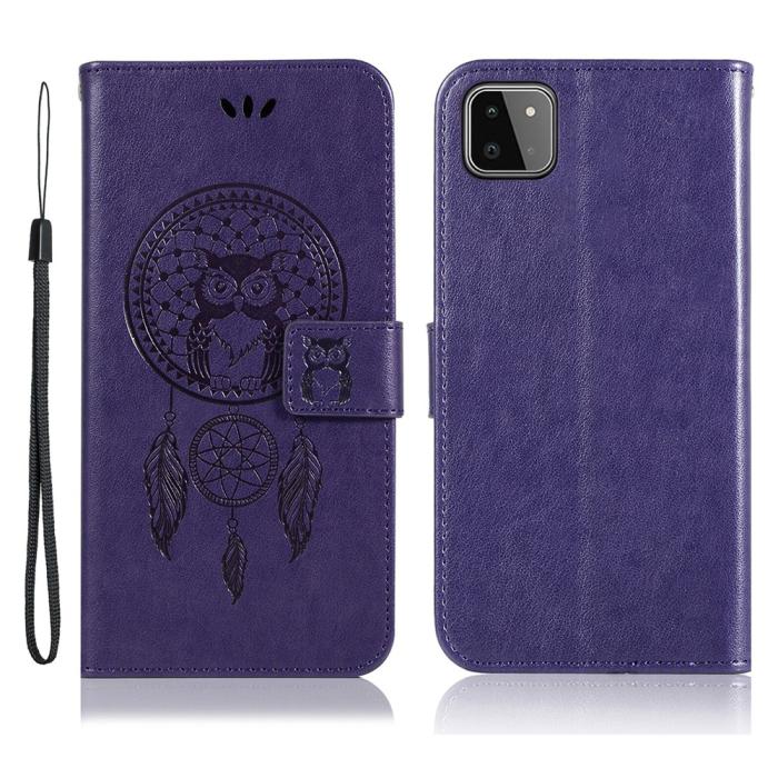 Bild 1, Samsung Galaxy A22 5G - Owl Dream Catcher Fodral - Lila