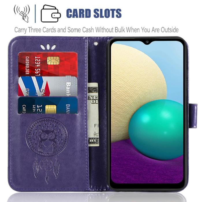 Bild 5, Samsung Galaxy A22 5G - Owl Dream Catcher Fodral - Lila