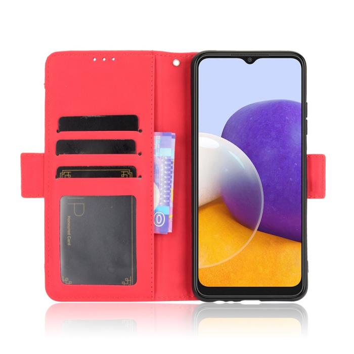 Bild 4, Samsung Galaxy A22 5G - Fodral Med Avtagbart Kortfodral - Röd