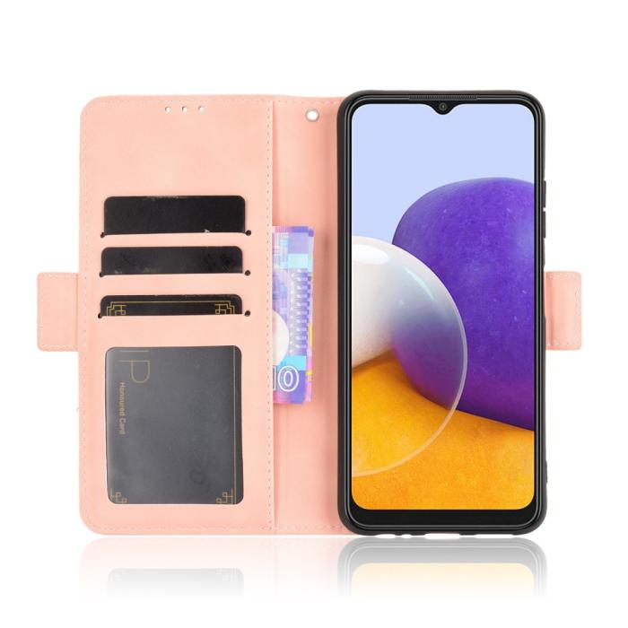 Bild 4, Samsung Galaxy A22 5G - Fodral Med Avtagbart Kortfodral - Roséguld