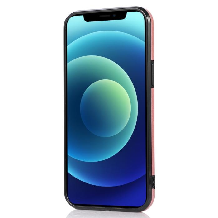 Bild 4, iPhone 13 Pro Max - Läderbelagt Skal Med Kortfack - Roséguld