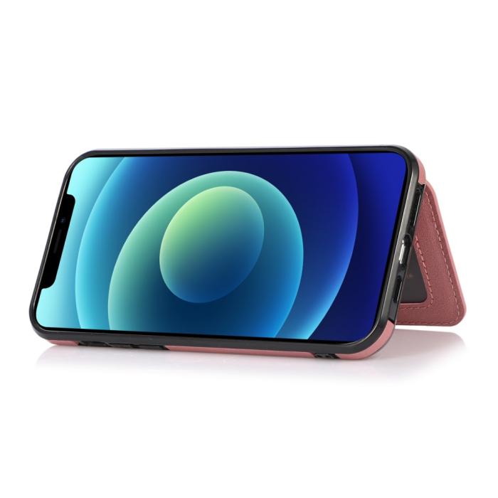 Bild 6, iPhone 13 Pro Max - Läderbelagt Skal Med Kortfack - Roséguld