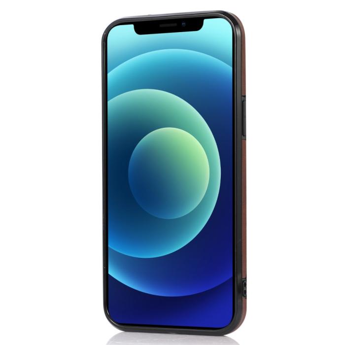 Bild 4, iPhone 13 Pro Max - Läderbelagt Skal Med Kortfack - Brun