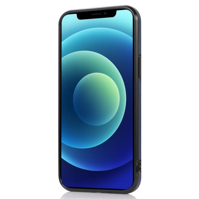 Bild 4, iPhone 13 Pro Max - Läderbelagt Skal Med Kortfack - Blå