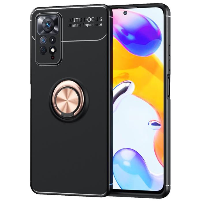 Bild 1, Xiaomi Redmi Note 11 Pro 5G Skal Ring Svart/Roséguld