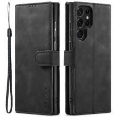DG.MING Samsung Galaxy S22 Ultra Fodral Retro Läder Svart