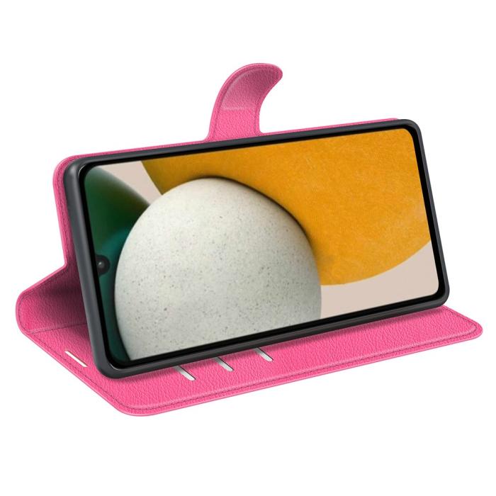 Bild 3, Samsung Galaxy A15 5G Fodral Litchi Läder Rosa