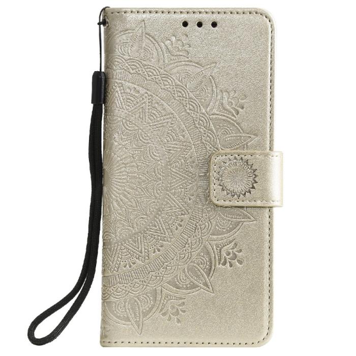 Bild 2, Samsung Galaxy A03s Fodral Mandala Läder Guld