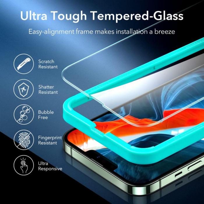 Bild 4, ESR iPhone 13 Pro Skal Hybrid + 2-PACK Skärmskydd Transparent