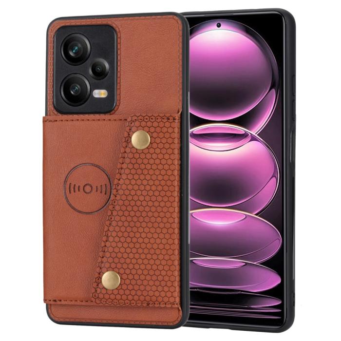Bild 1, Xiaomi Redmi Note 12 Pro 5G Skal Läder Med Kortfack Och Magnet
